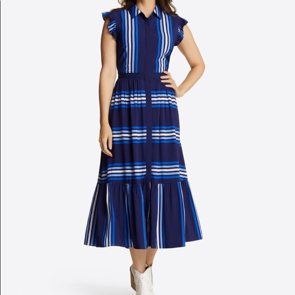 NWT Draper James Striped Shirtdress, Size 6